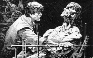 Doctor Frankenstein's monster comes to life - illustration by Bernie Wrightson http://berniewrightson.com/